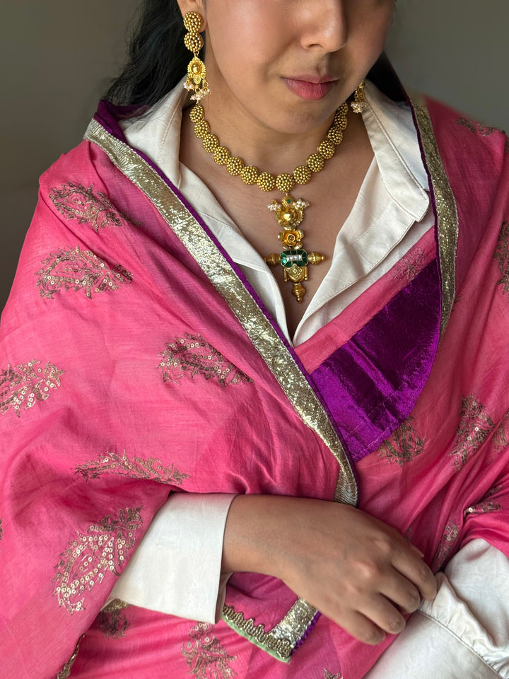 Handmade 925 Silver Fusion Necklace Set | SHIVKA