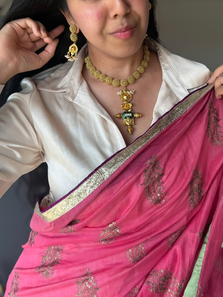 Handmade 925 Silver Fusion Necklace Set | SHIVKA