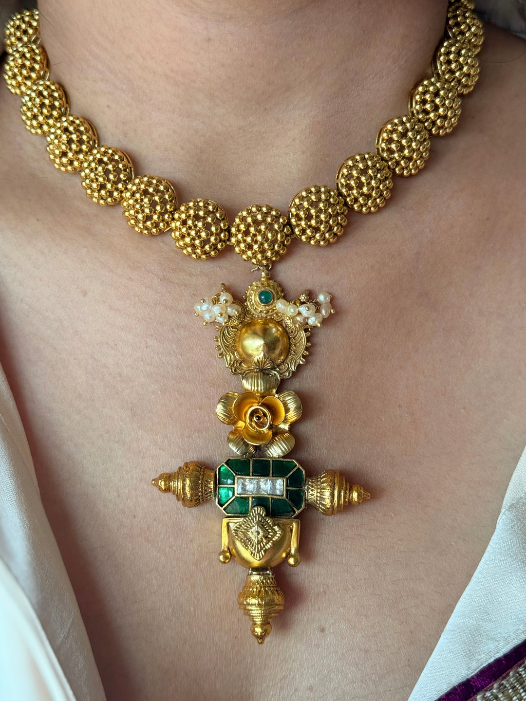 Handmade 925 Silver Fusion Necklace Set | SHIVKA