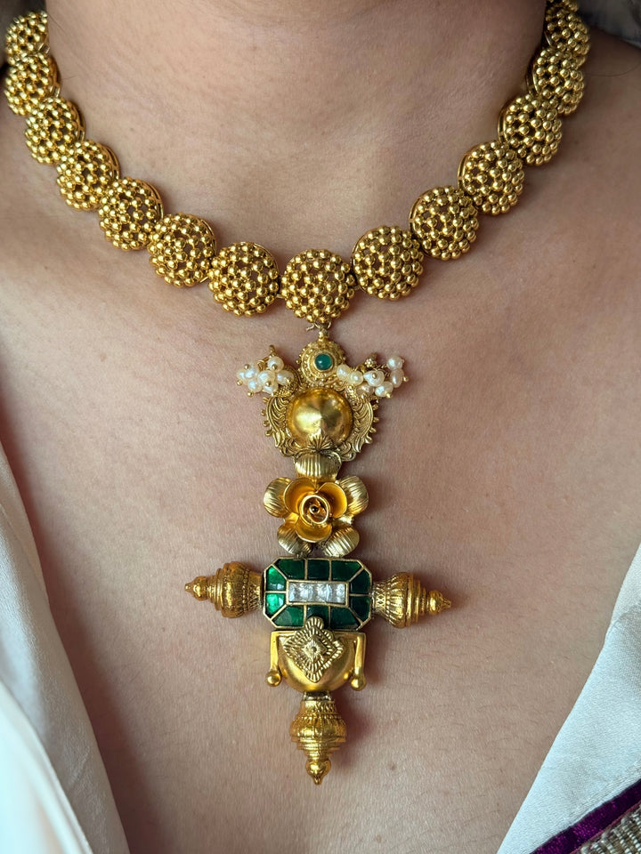 Handmade 925 Silver Fusion Necklace Set | SHIVKA