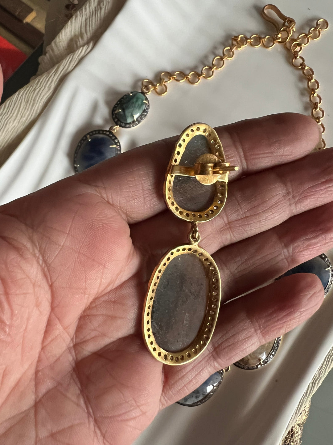 Multi Sapphire Silver Necklace Set - Unmatched Quality and Style