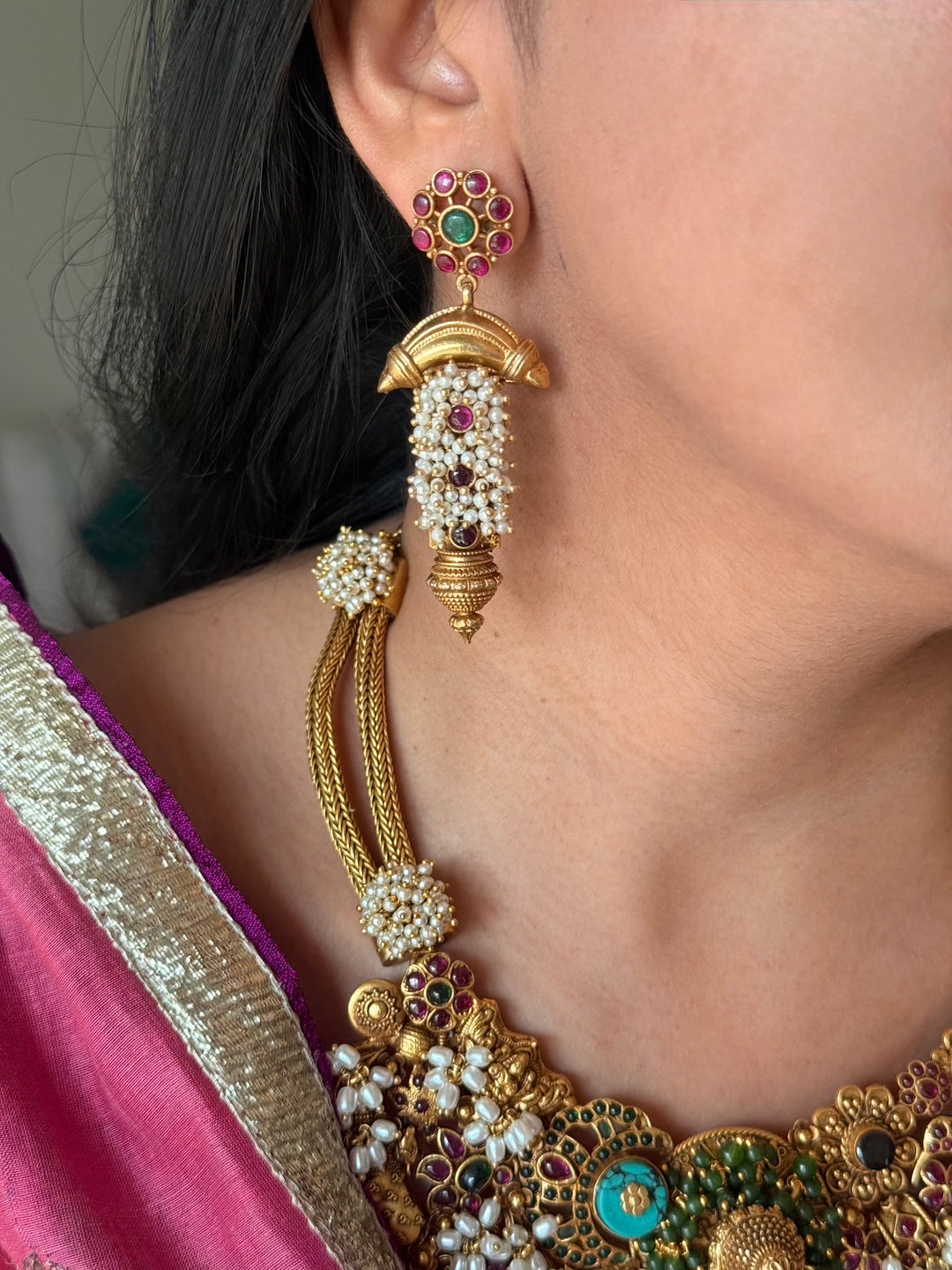 Handmade 925 Silver Carnelian Necklace Set | SHIVKA