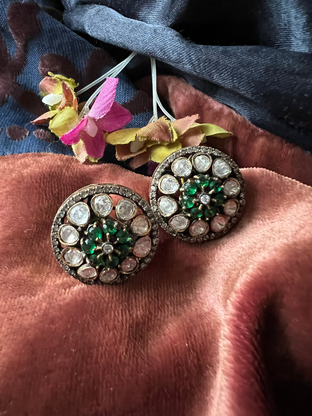 Victorian Kundan Choker with Earrings