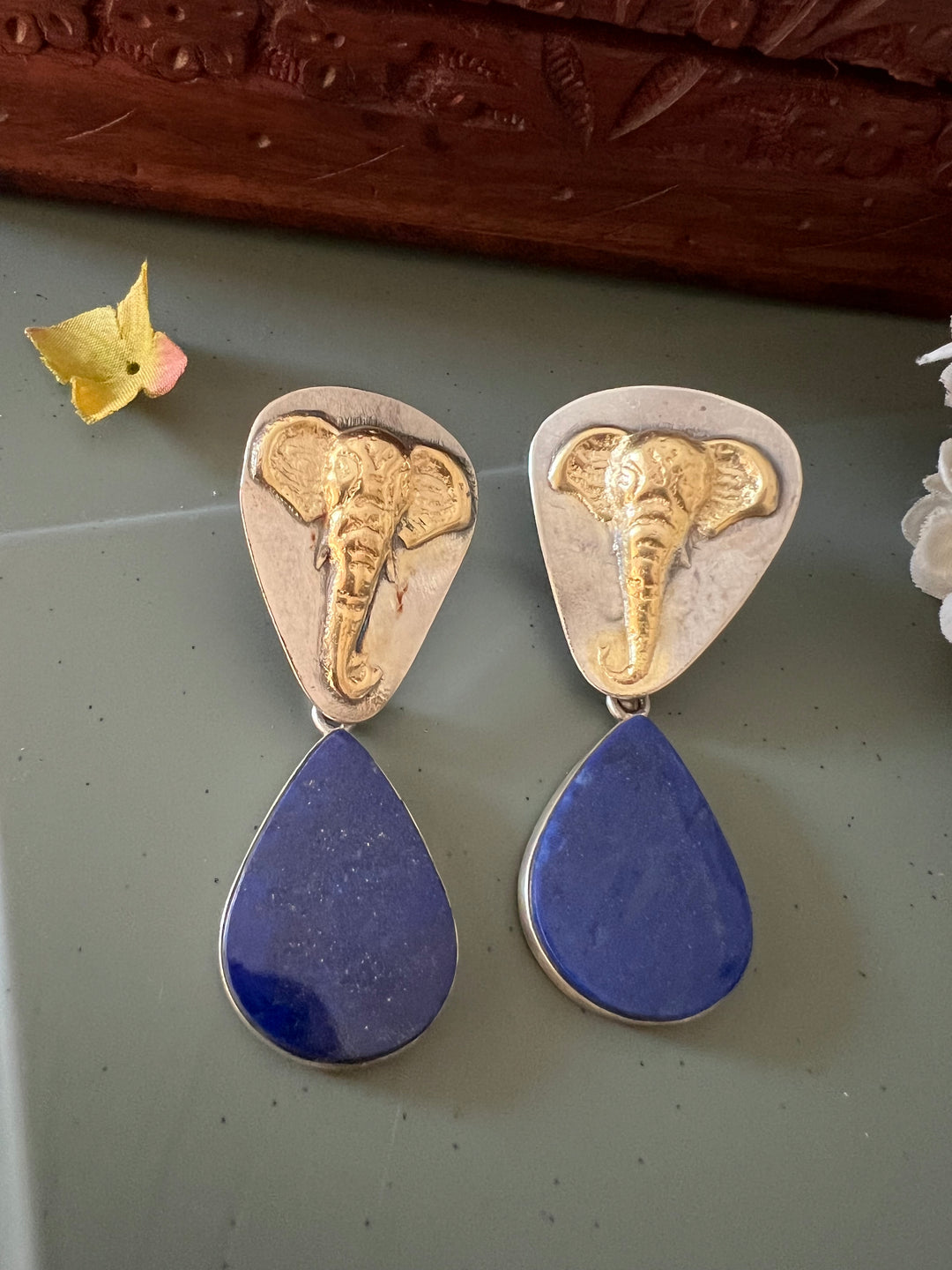 Pure 925 Silver Dual Tone Earrings