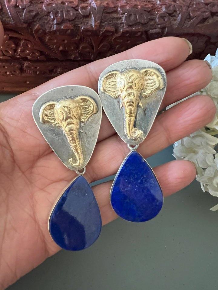 Pure 925 Silver Dual Tone Earrings