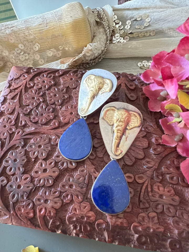 Pure 925 Silver Dual Tone Earrings