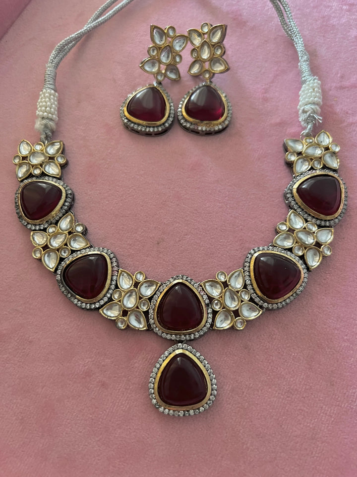 Victorian Necklace with Earrings/ Indian Jewellery