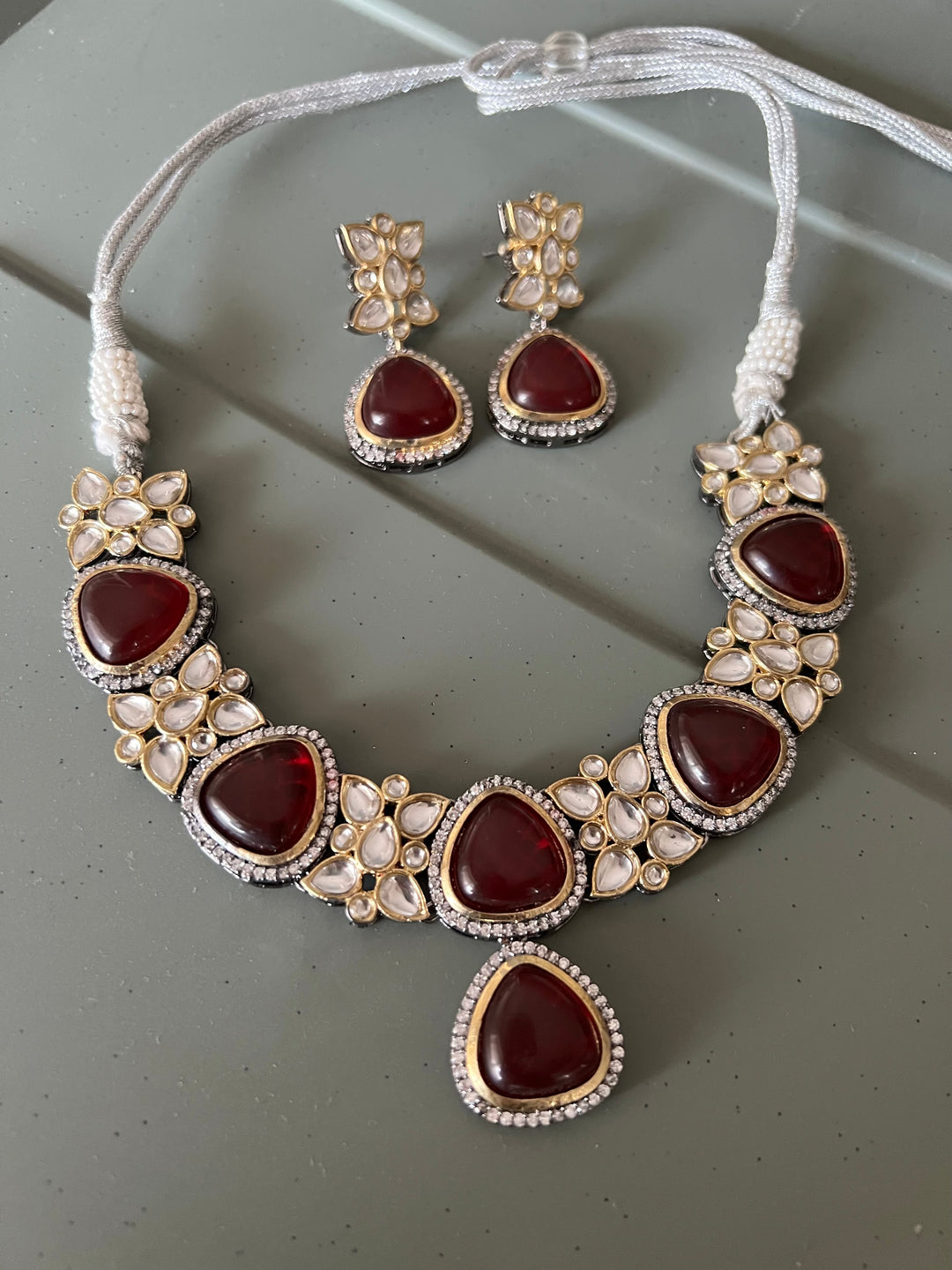 Victorian Necklace with Earrings/ Indian Jewellery
