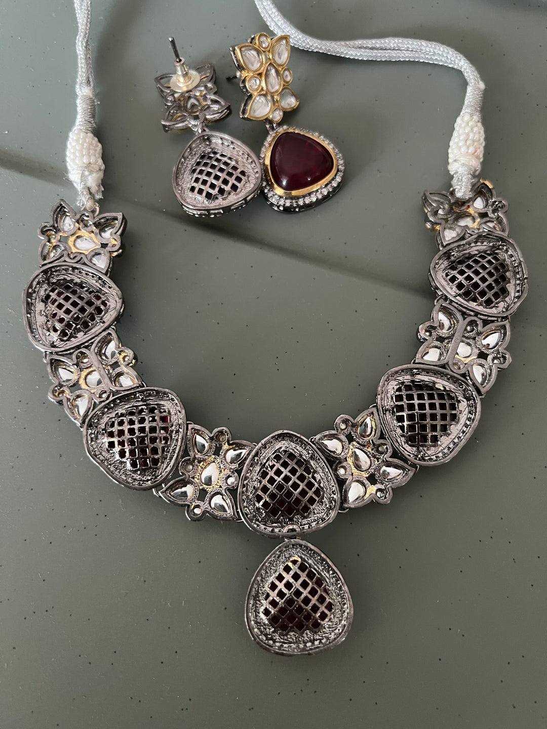 Victorian Necklace with Earrings/ Indian Jewellery