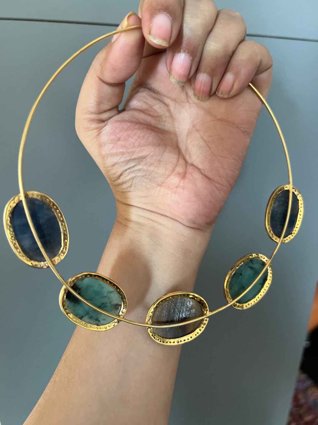 Multi Sapphire Silver Necklace Set - Unmatched Quality and Style