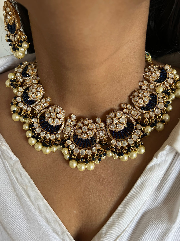 Victorian Kundan Necklace with Earrings