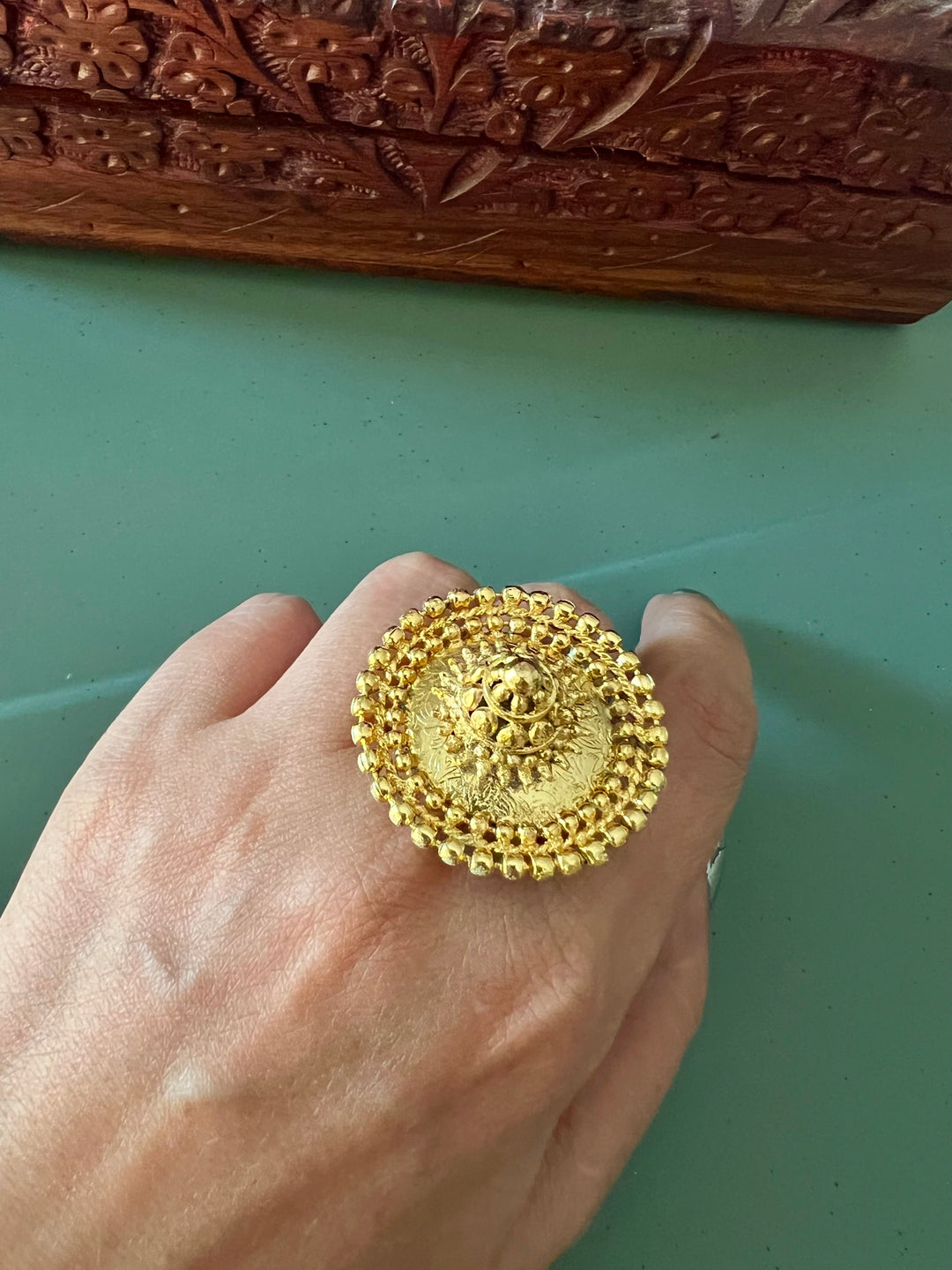 Gold Tone Ring - Perfect for Destination Weddings, Gold Replica