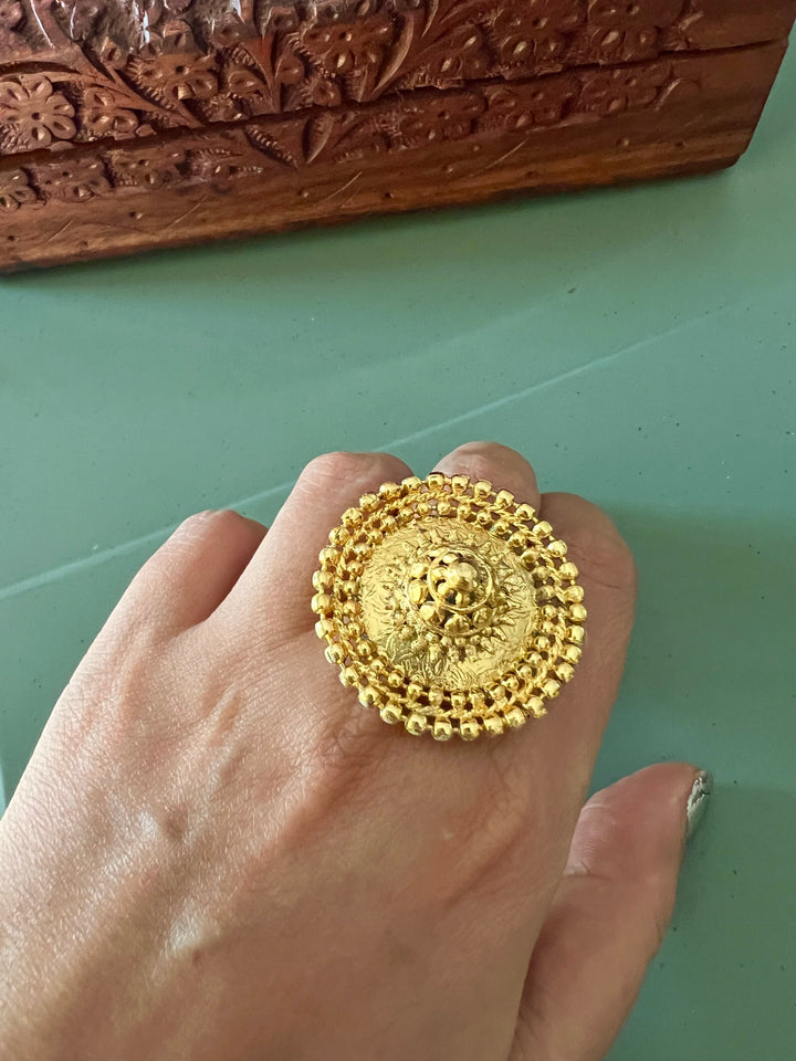 Gold Tone Ring - Perfect for Destination Weddings, Gold Replica