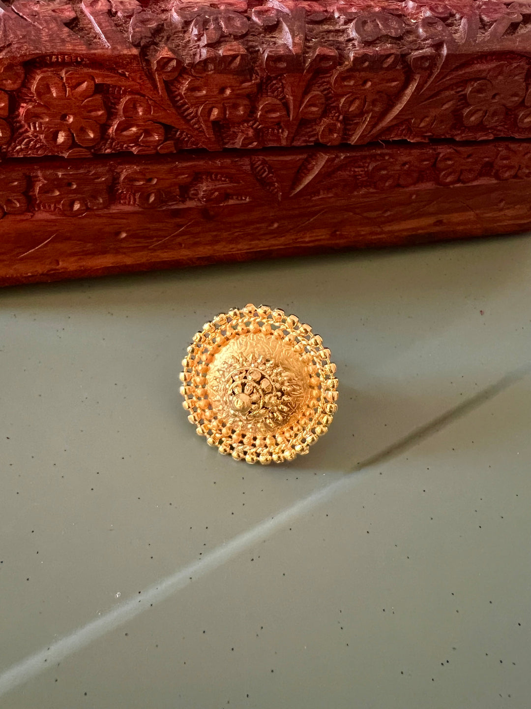 Gold Tone Ring - Perfect for Destination Weddings, Gold Replica