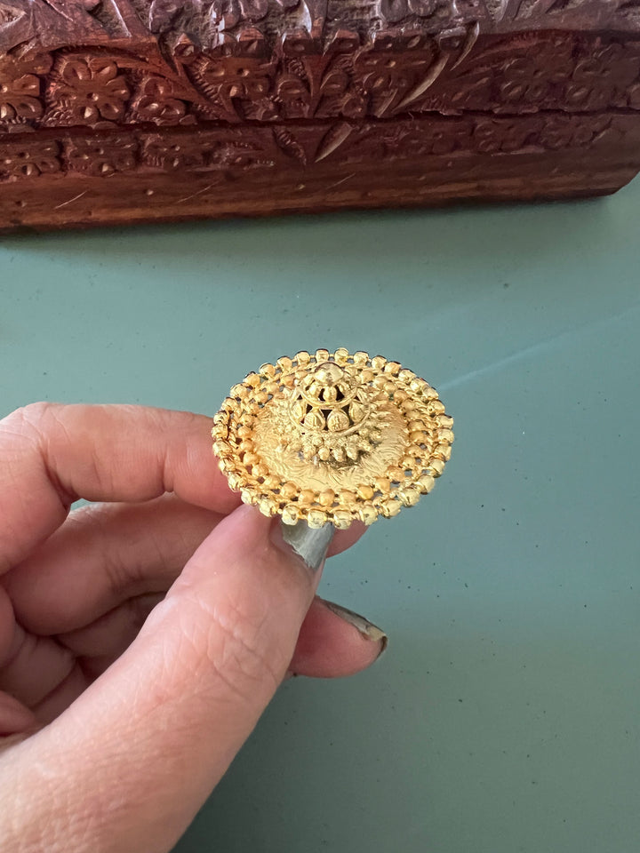 Gold Tone Ring - Perfect for Destination Weddings, Gold Replica