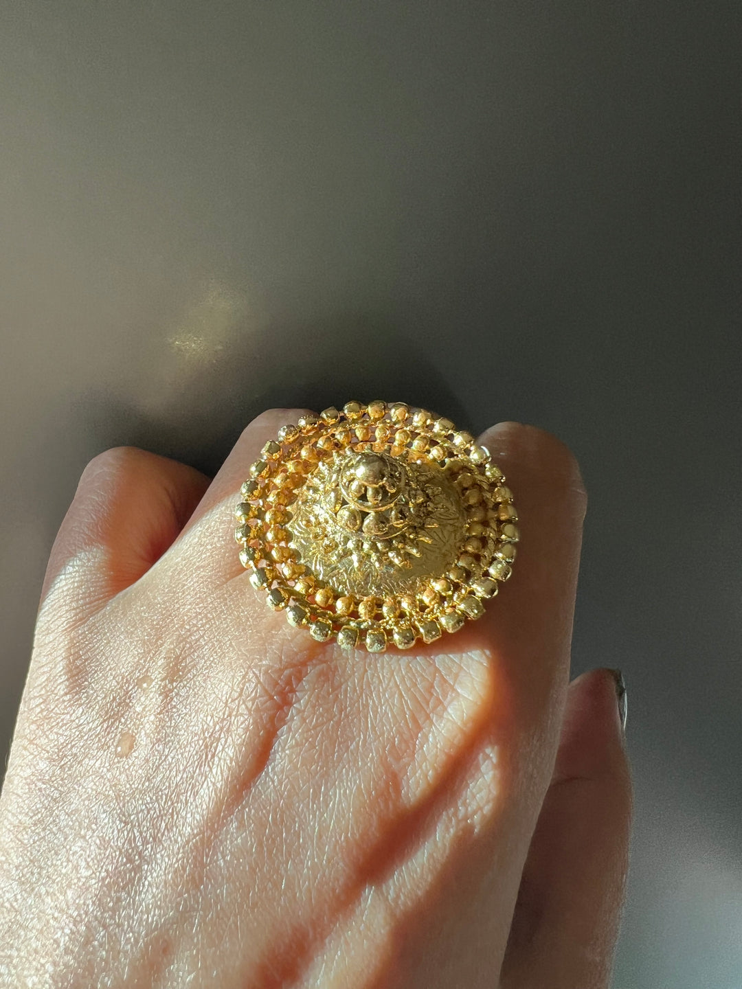 Gold Tone Ring - Perfect for Destination Weddings, Gold Replica