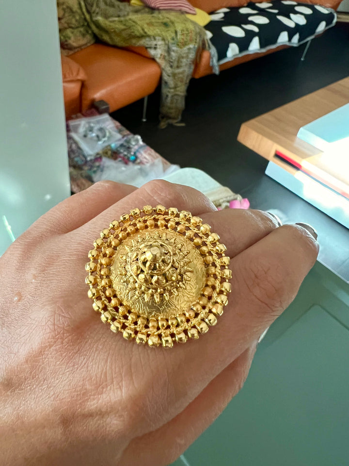 Gold Tone Ring - Perfect for Destination Weddings, Gold Replica