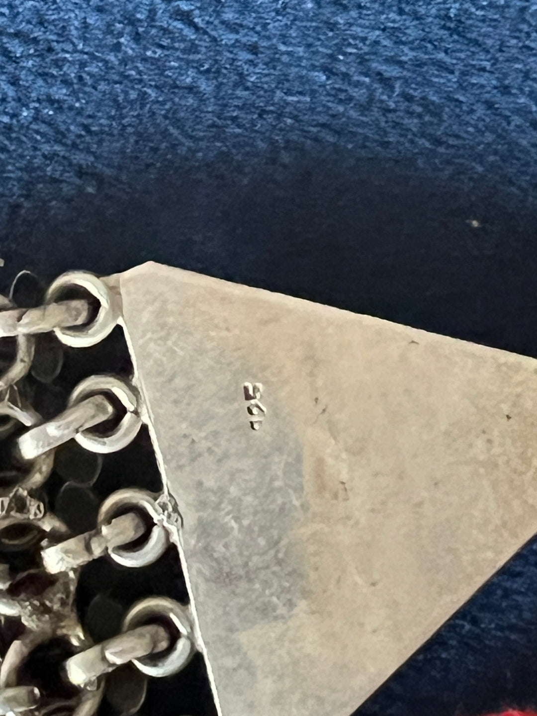 One-of-a-Kind Handmade Coral Stone Silver Choker