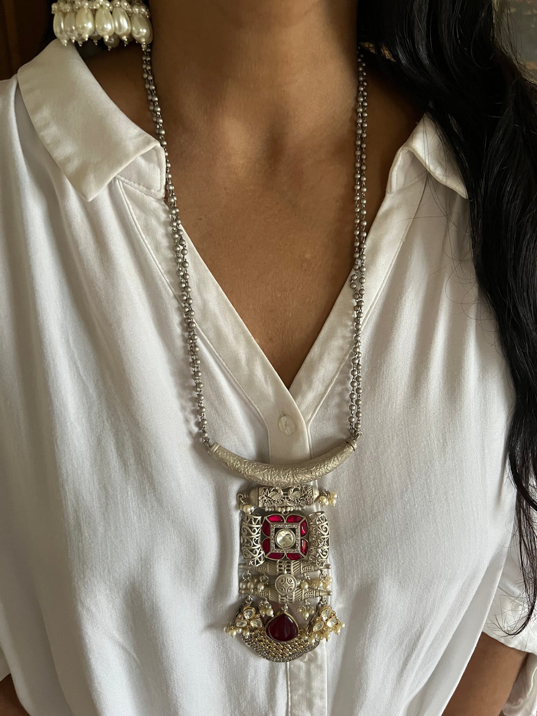 Statement Fusion Necklace with Earrings