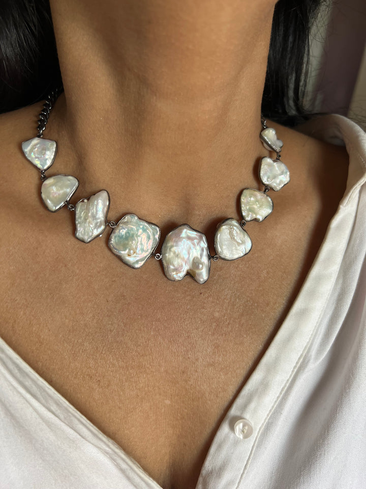 Statement Natural Pearl Necklace