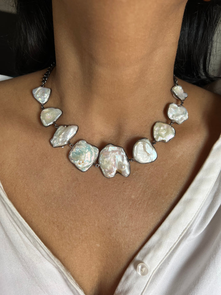 Statement Natural Pearl Necklace