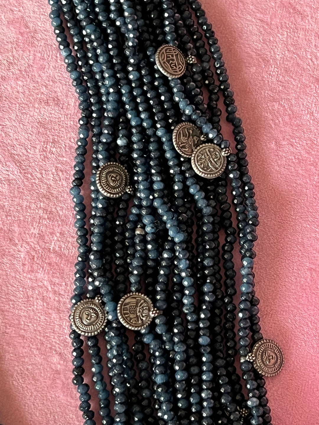 Royal Elegance: Designer Blue Onyx Statement Necklace