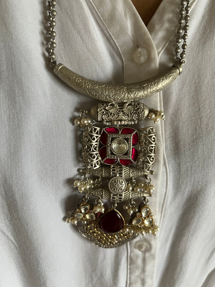 Statement Fusion Necklace with Earrings