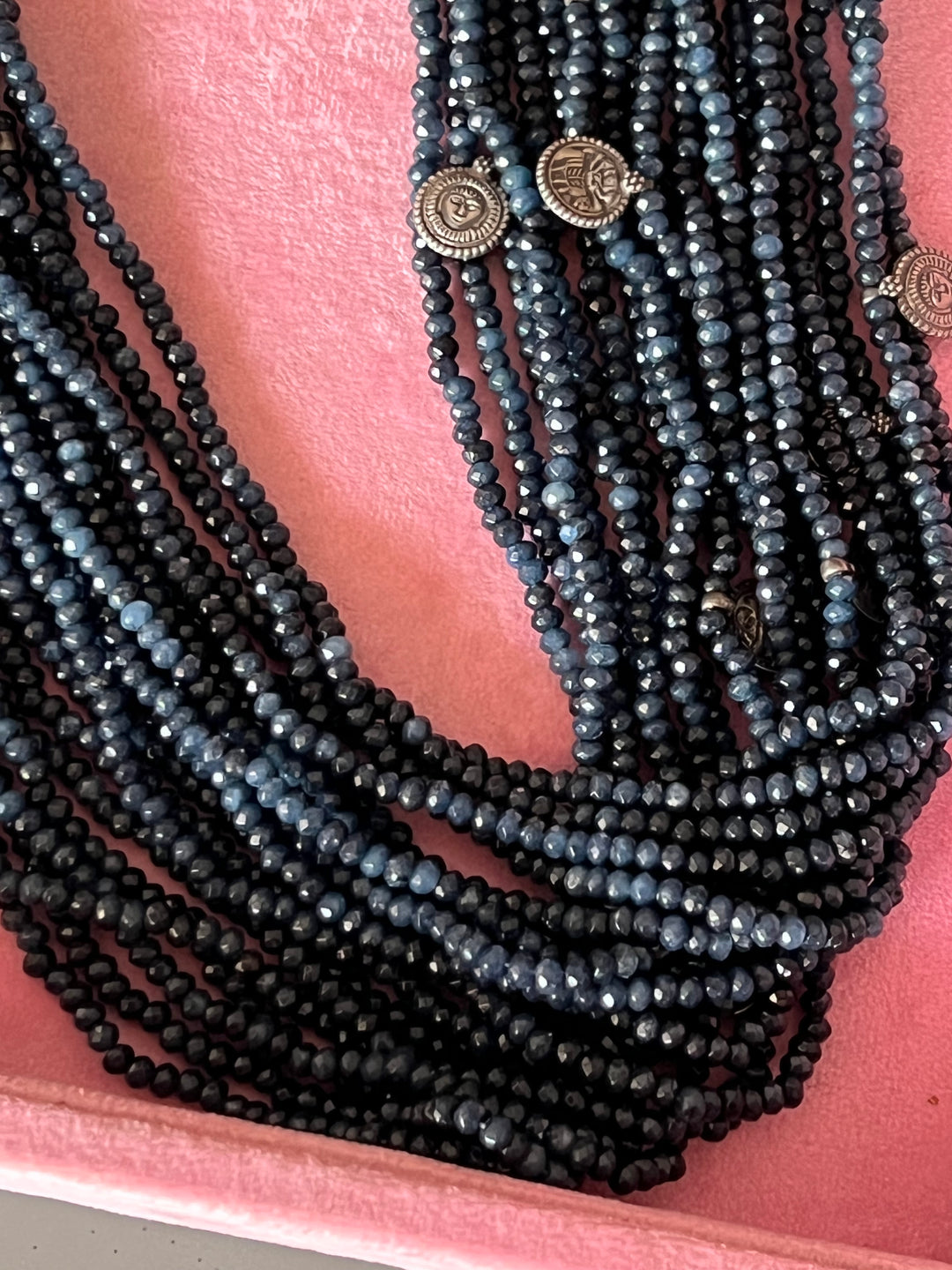 Royal Elegance: Designer Blue Onyx Statement Necklace