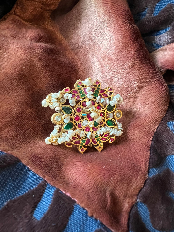 Jadau Kundan and Pearls Ring
