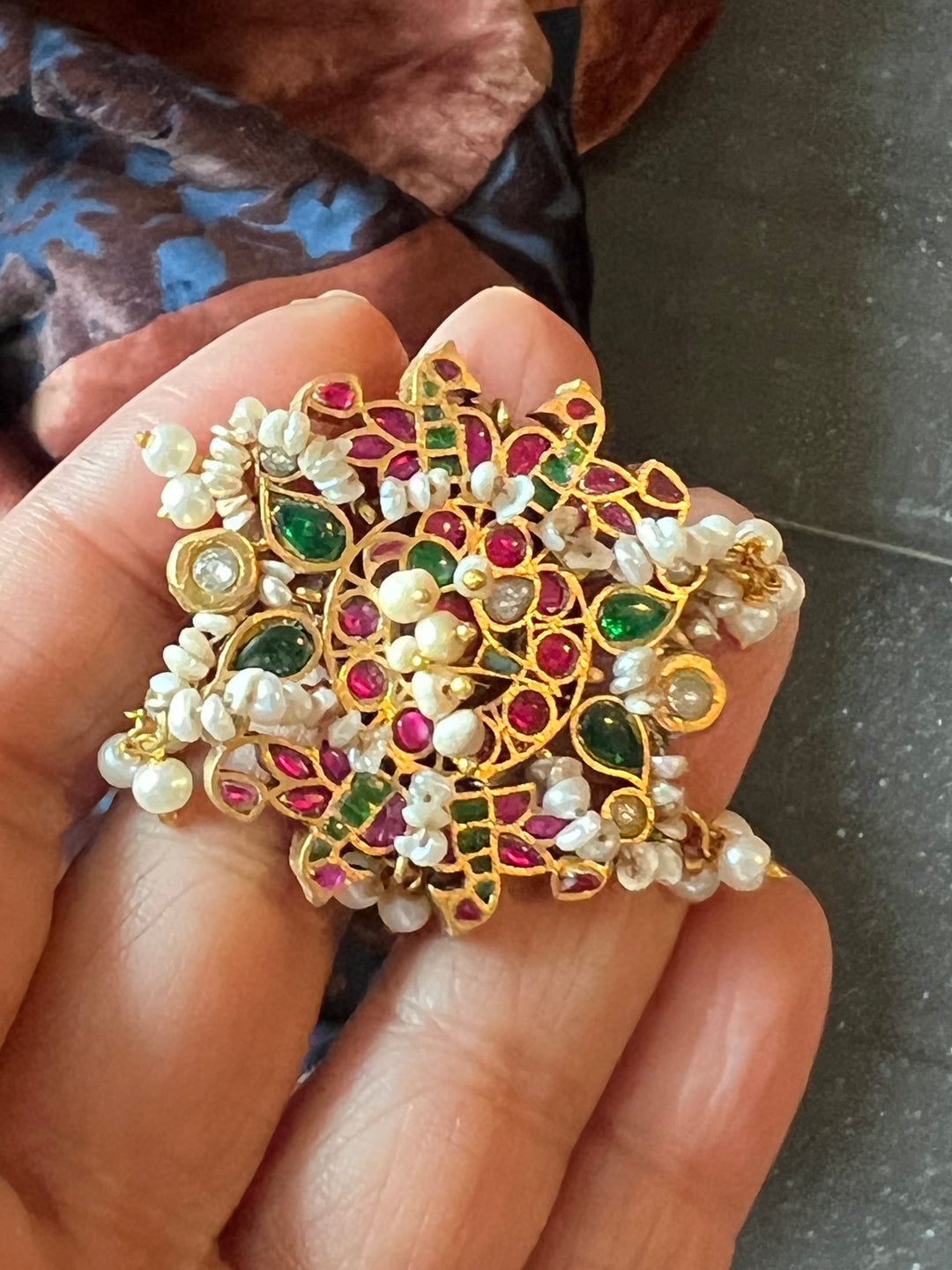 Jadau Kundan and Pearls Ring