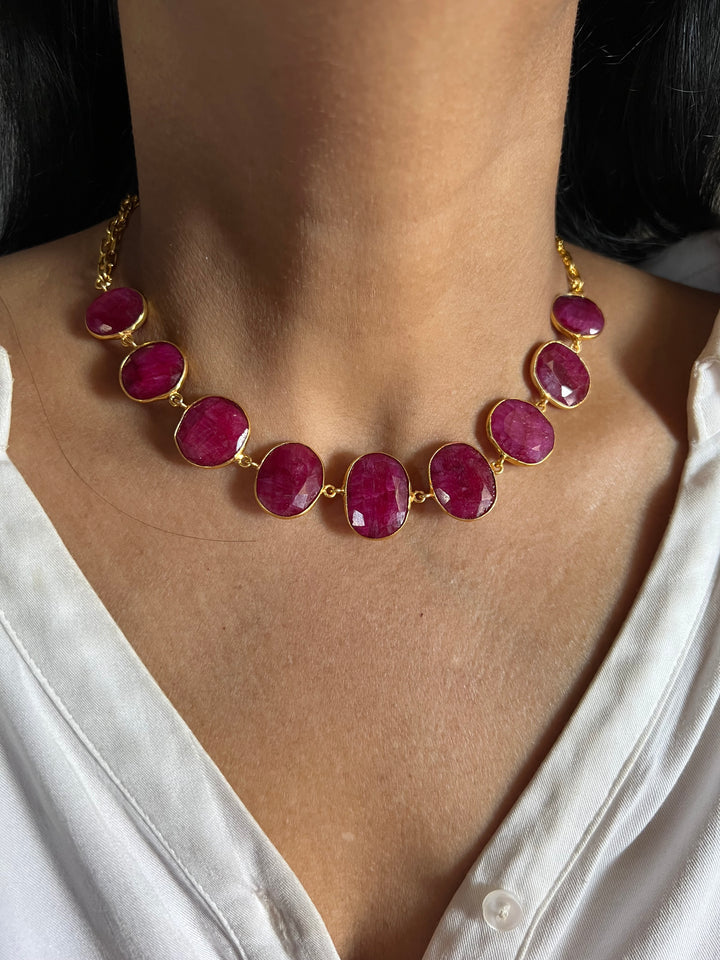 Statement Natural Sapphire Necklace