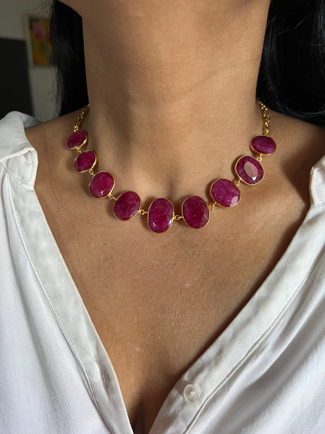 Statement Natural Sapphire Necklace