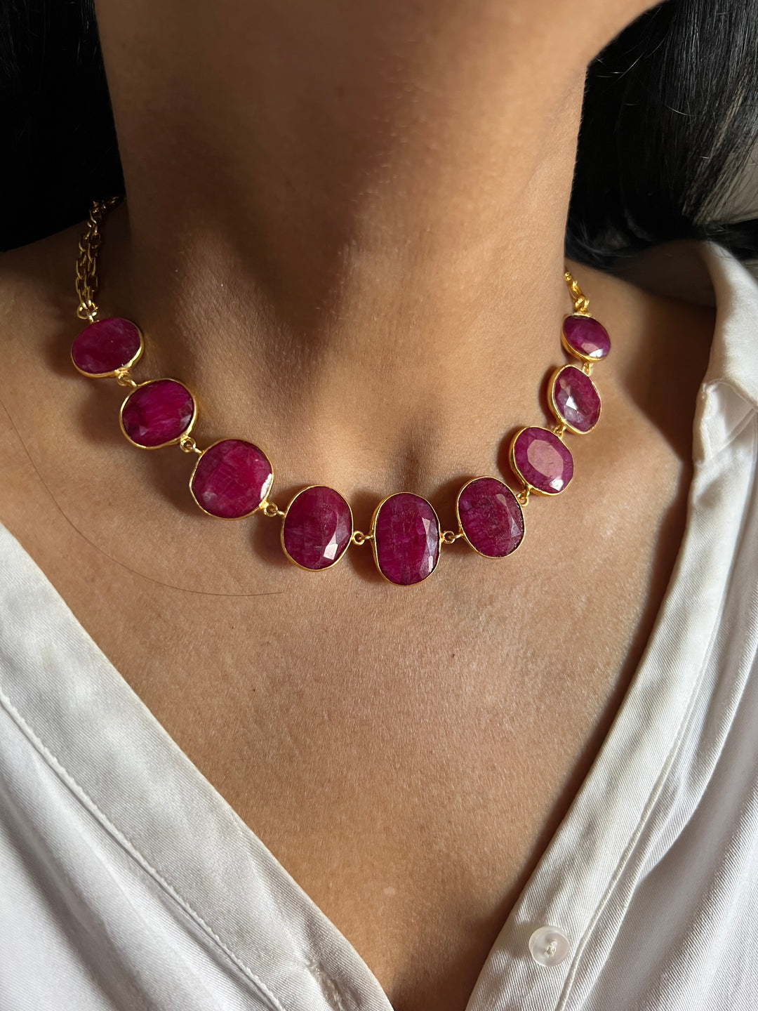 Statement Natural Sapphire Necklace