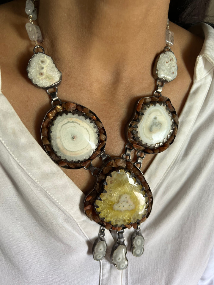 Statement Solar Quartz Necklace