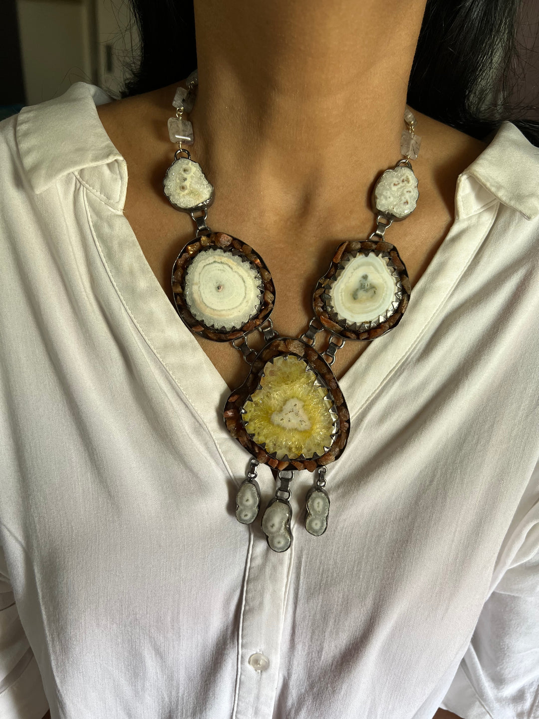 Statement Solar Quartz Necklace