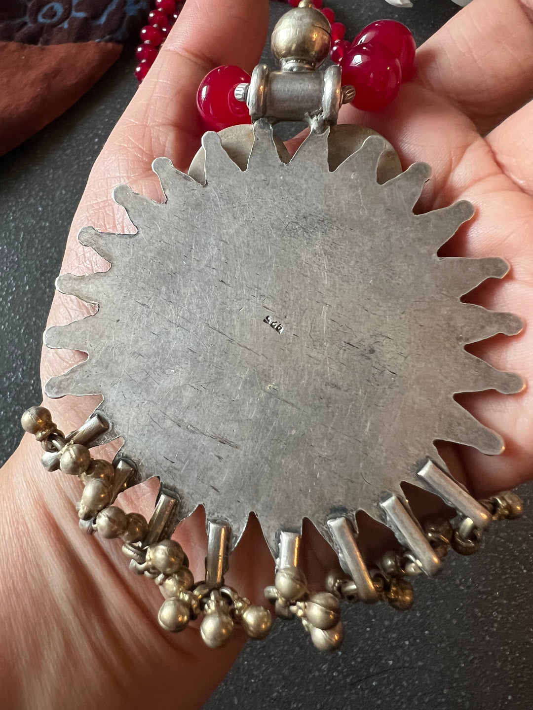 Red Onyx Pure 925 Silver Pendant Necklace