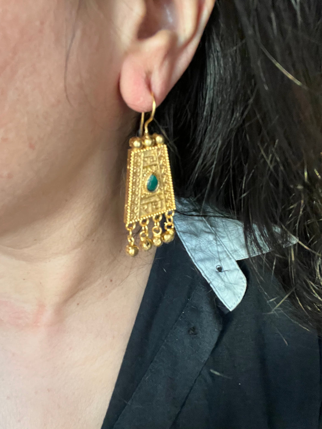 Gold Tone Earrings - Perfect for Destination Weddings, Gold Replica