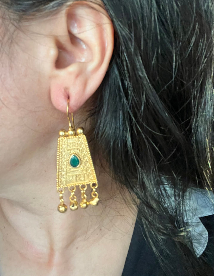 Gold Tone Earrings - Perfect for Destination Weddings, Gold Replica
