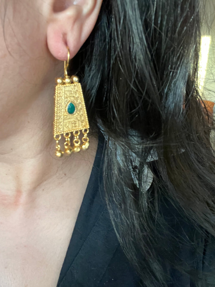 Gold Tone Earrings - Perfect for Destination Weddings, Gold Replica