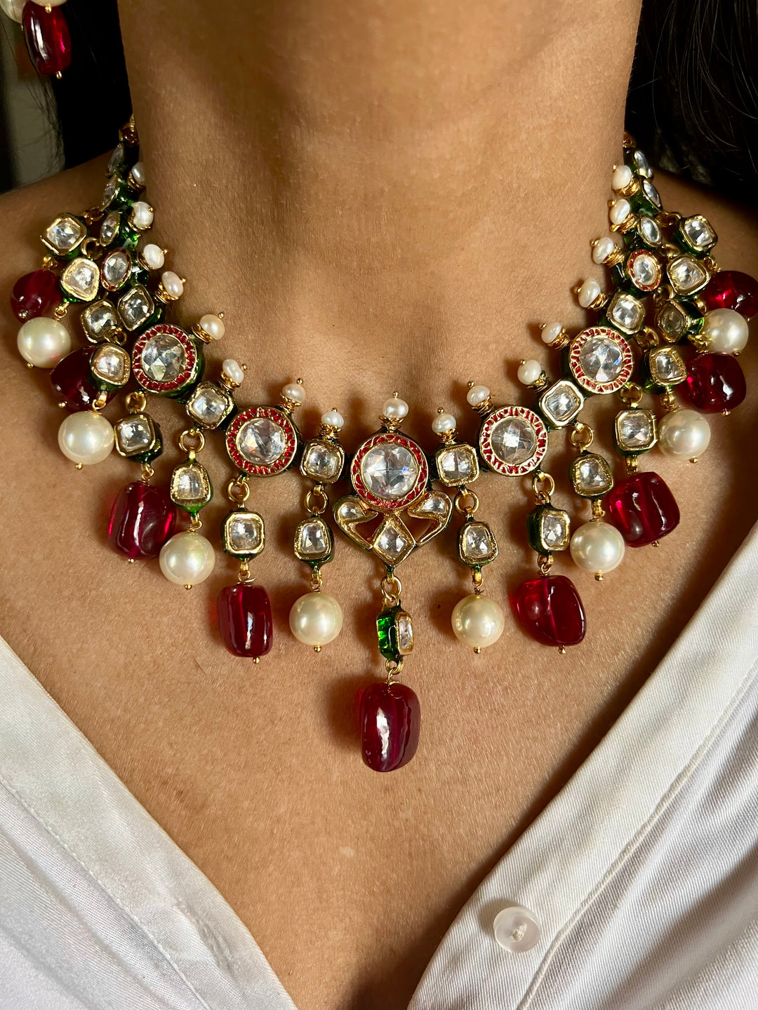 Elegant Kundan Necklace Set