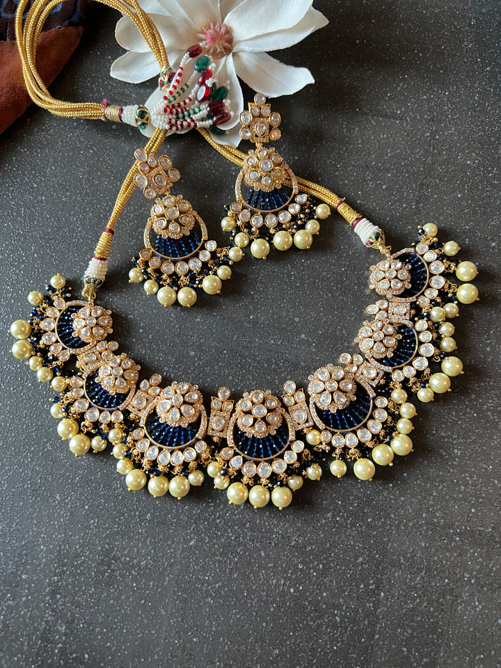 Victorian Kundan Necklace with Earrings