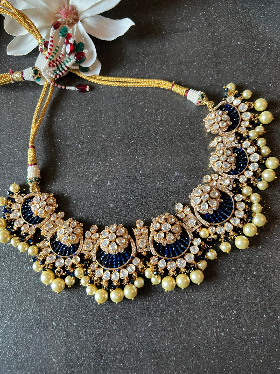 Victorian Kundan Necklace with Earrings