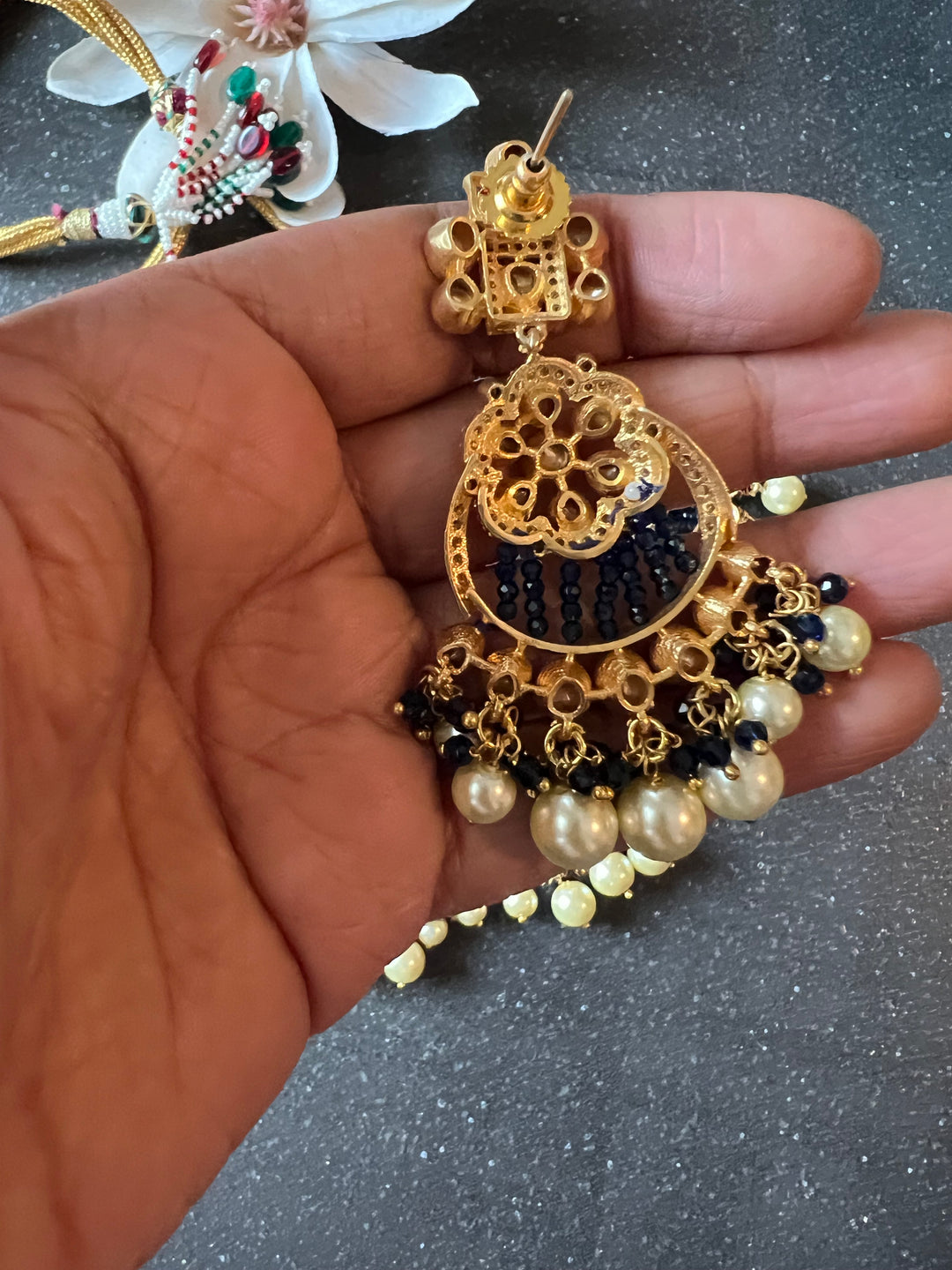 Victorian Kundan Necklace with Earrings