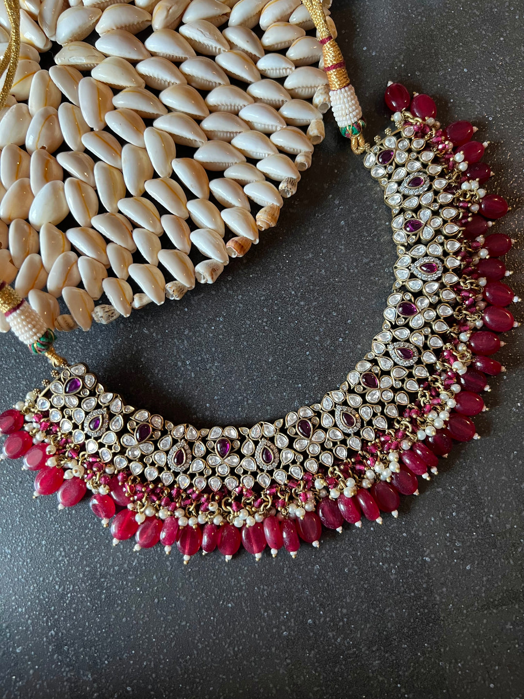 Victorian Kundan Necklace with Earrings