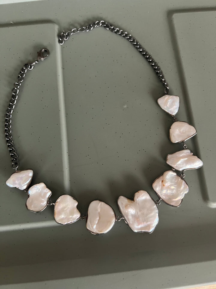 Statement Natural Pearl Necklace