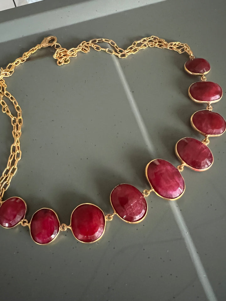 Statement Natural Sapphire Necklace