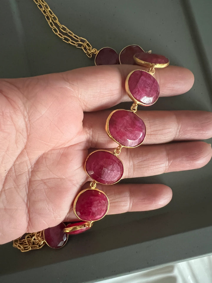 Statement Natural Sapphire Necklace