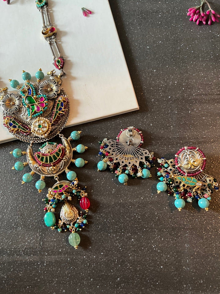 Pure 925 Silver Fusion Necklace Set