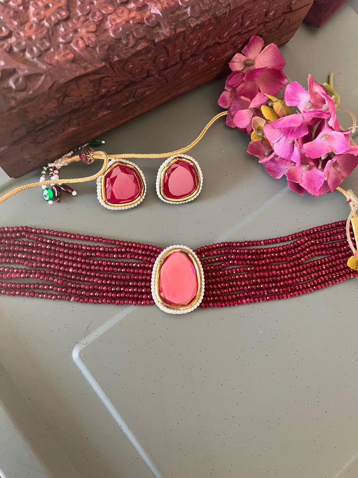 Gorgeous Stone choker with studs