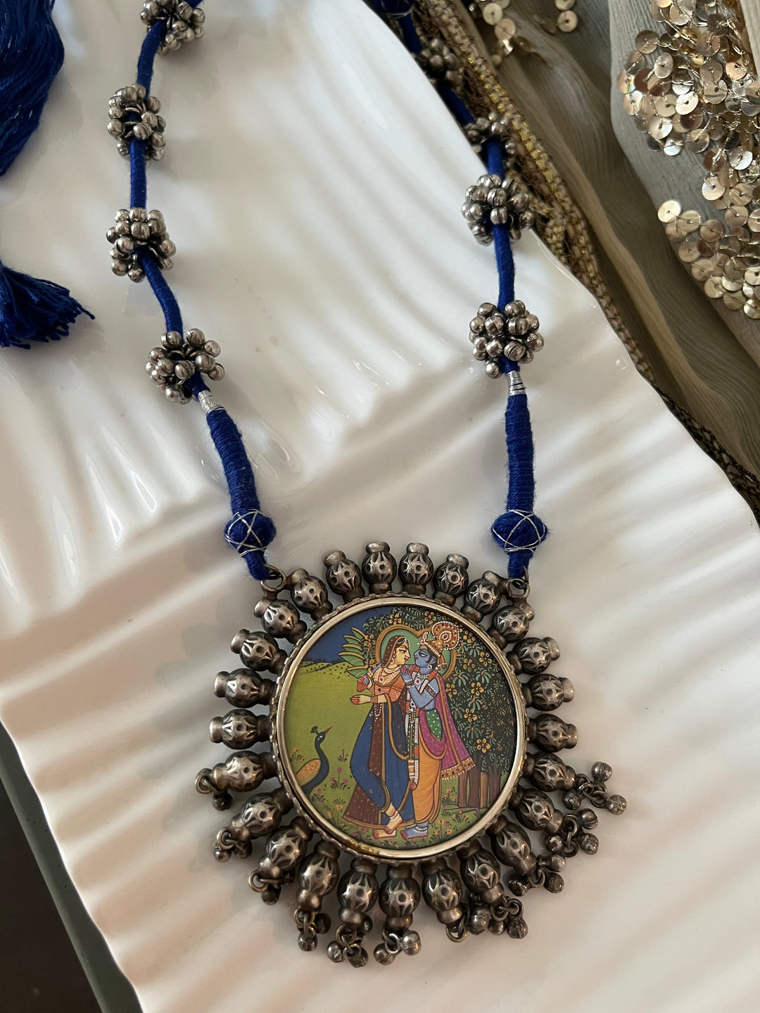 Statement Tribal Handpainted Necklace